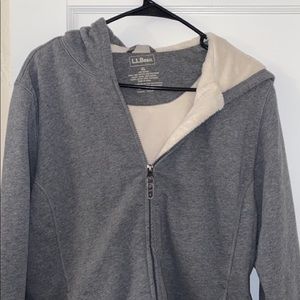 L.L. Bean grey hoodie with fur inside